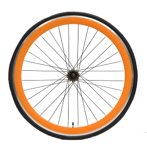 Magasin roues bicyclette 45 mm oranges